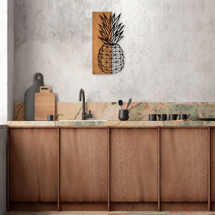 Wallity MA-298 Accesorio Decorativo de Pared en Nogal y Negro